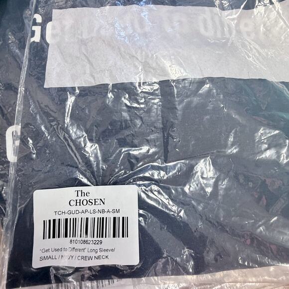 The CHOSEN NWT NAVY Unisex L/S SM Graphic T-Shirt Christian Faith Jesus - Picture 7 of 7